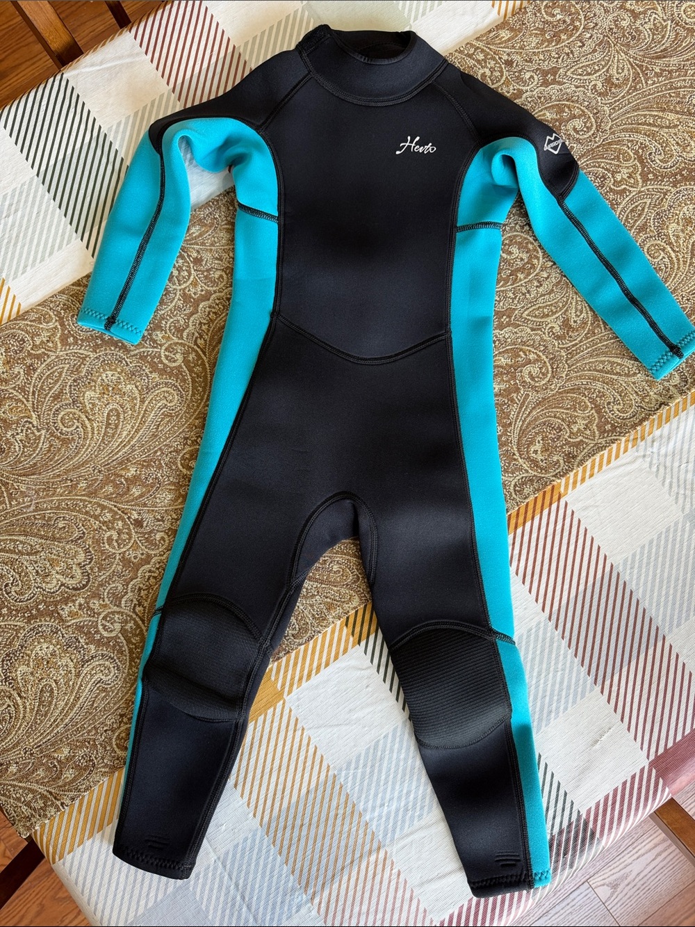 NWT Hevto Kids Wetsuit 3/2mm Neoprene Full Suit Back Zip for Boys Girls Size 4